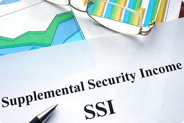 Supplemental Security Income (SSI) document with financial charts, relating to SNTs and ABLE accounts.